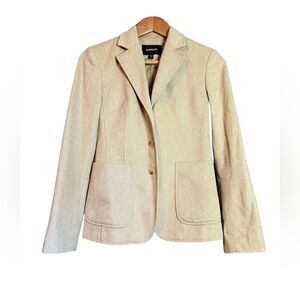 Express beige wool & cashmere blend blazer